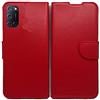 KEJI Cover Custodia per Oppo A52 / Oppo A72, Cover Custodia Libro in Pelle Portafoglio con Supporto Flip Caso Supporto Stand Chiusura Magnetica Oppo A52 / Oppo A72, Elegante (Rosso)