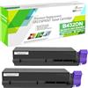 GREENPRINT 2 Pacchetti 45807106 Cartucce Toner Compatibili B412 B432 B512 MB472 MB492 MB562 Nero 7000 Pagine Alta Capacità per Oki Okidata Stampante B412DN B432DN B512DN MB472W MB472DNW MB492DN MB562W MB562DNW