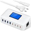 Caricatore USB C 200W GaN A 8 Porte: Stazione Di Ricarica Rapida PPS/QC3.0/PD65W Per Laptop, IPhone 16/15, Galaxy S23 E Tablet - 3