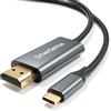 DriverGenius Adattatore USB-C a HDMI 4K/60Hz da 1,8m (Maschio/Maschio) - Compatibile con PC, Laptop con Modalità DP-Alt, Console da Gioco e Monitor, Connettore in Metallo (Modello: UC2HD460-18-M2)