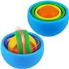 Ainiv Fidget Spinner Giocattoli, Infinite Flip Funny Sensory Fidget Toy, Giocattoli a Punta di Dita per Alleviare L'ansia Giochi per Giocattoli Interattivi Bambini Adulti, ADHD e Autismo (Blu)
