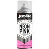 JENOLITE Vernice spray fluorescente | Rosa fluo | 400 ml | Vernice spray al neon ad alta visibilità di qualità superiore | Vernice multi-superficie ad alta visibilità ideale per il tempo libero, le