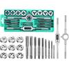 Faankiton Set Maschi e Filiere per Filettatura, Set Taglio Filettatura, Set per Filettatura M3-M12, Assortimento di Maschi e Filiere, Filiera per Filettatura per chiavi a rubinetto (20 Pezzi Verde)