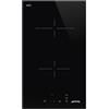 Smeg SE232TD1 Piano cottura elettrico 2 Fornelli 30 cm Nero