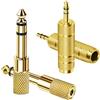 Mepsies Adattatore Jack Audio Stereo 6,35mm a 3,5mm 4-Pezzi, Adattatore per Cuffie (6,35mm Maschio a 3,5mm Femmina 2x, 3.5mm Maschio a 6.35mm Femmina 2x) per Cavo Aux, Amplificatore, Cuffie