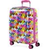 AGATHA RUIZ DE LA PRADA - Valigia cabina 4 ruote doppie girevole. Trolley in policarbonato stampato. Rigida, resistente, e leggera. Lucchetto TSA integrato. Piccola, bagaglio a mano. Qualità e disegno