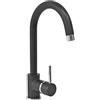 Telma Miscelatore lavello cucina Plados PETRAMIX monocomando con canna tubolare - Nero Matt