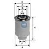 SAFETY GUARD, THE PRODUCTS OF GHONIA GRO UFI Filters, Filtro Gasolio 24.375.00, Filtro Carburante per Ricambio, Adatto ad Auto, Applicabile su Diversi Modelli come Ebro, Ebro Nissan Patrol, Ford Maverick, London Taxi Company, Nissan