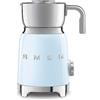 Smeg, Montalatte Multifunzione MFF11PBEU, con Sistema ad Induzione, 6 Programmi Preimpostati, Una funzione Manuale, Caraffa Removibile da 600 ml, Tappo Misuratore, Avvolgicavo Integrato, 500W, Azzurro