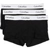 Calvin Klein Boxer Uomo Confezione da 3 Low Rise Trunks Cotone Elasticizzato, Nero (Black, Black, Black), L