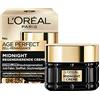 L'Oréal Paris Crema Midnight per donne: rigenera la pelle durante la notte e protegge durante il giorno con formula rigenerante antiossidante, Age Perfect Cell Rinascance, 1 x 50 ml