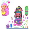 Polly Pocket - Borsetta Mamma Scimmia e Scimmietta, playset 2-in-1 con bambole Polly e Lila, animali e 13 accessori inclusi, diventa una borsetta da indossare, giocattolo per bambini, 4+ anni, HWP04