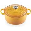Le Creuset Cocotte rotonda Evolution in ghisa vetrificata con Coperchio, ⌀ 24 cm, Nectar, 21177246724430
