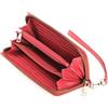 Lavalen® Portafoglio Donna Firmato Pelle Vera - Portamonete Grande Capacità con RFID - Porta Tessere Elegante - Portafoglio Donna Grande - Idea Regalo Perfetta - Una Cerniera, Rosso liscio