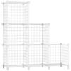 Awtatos Scaffali impilabili in metallo con 6 cubi, libreria a forma di cubo, multiuso, in filo di ferro, per soggiorno, casa, ufficio, bianco