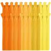 MARARDI [Pack 20 Cerniere Invisibili [Arance] Nylon [60 cm] Chiusure Lampo per Cucito e Artigianato per Stoffa Vestiti Borse per Cucire a Macchina Tessuto di Cotone con Chiusura in Metallo