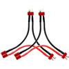 YIXISI 2 Pezzi T Plug Connettore Serie Batteria, Cavo Connettore Batteria Serie T Spina, Deans Adattatore Connettore Serie 1-Femmina a 2-Maschio con Cavo 14AWG, per RC Lipo