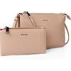 PRIMER First, Borsa a Tracolla Donna SINT/Pu, Beige, Taglia Unica