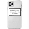 CrazyLemon Custodia per iPhone 12 PRO Max, Stile Semplice Creativo Divertente Frase di personalità Etichetta dell'umore Leggero Anti Giallo Morbido TPU Cover Posteriore Antiurto in Silicone - 09