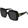 Gucci Gg0896s Occhiali, Nero-Nero-Grigio, 56 Donna