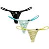 Yomie String Slips Men's Hollow Thong Lace Male Bound T-Back Jacquard Underwear G-String Nightwear