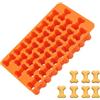 PEUTIER Tagliabiscotti per Ossa di Cane, Tagliabiscotti in Plastica a Forma di Mini Osso di Cane Tagliabiscotti per Cracker a Forma di Animale Carino per Creare Biscotti Regalo (Viola, Arancione)
