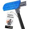 Tyroler Bright Tools Tyroler Raschietto alto 2 in 1 per finestre | Manico antiruggine da 30,5 a 203,2 cm | 100% silicone anti-graffio per una durabilità e protezione superiori