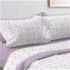 l&j Completo letto caldo pile colore Bianco Grigio Beige Scozzese Rosso Tartan Matrimoniale con Lenzuolo sopra, lenzuolo sotto con angoli e 2 federe Regalo Natale Addobbi Natalizi (Singolo, 1)