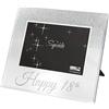 Maturi Cornice portafoto Maturi con glitter argento, specchiata 10 x 15 cm, regalo 'Happy 18th'