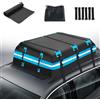 Rimoody Box da Tetto Auto 595L 21 Piedi Cubici Impermeabile Borsa da Tetto Pieghevole XXXL Borsa Portapacchi Tetto Universale Adatto a Tutti i Veicoli con/senza Portapacchi Auto con Tappetino Antiscivolo