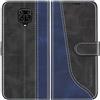 Mulbess Cover per Xiaomi Redmi Note 9 PRO/Redmi Note 9S, Custodia a Libro, Magnetica Flip con Chiusura, Interno TPU Antiurto Portafoglio,Sintetica, Elegante Nero