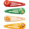 GRUSS & CO Set di fermagli per capelli con motivo giungla | Set regalo con 4 fermagli per capelli | Regalo di compleanno per bambini, sacchetto della scuola, ragazza | 70120