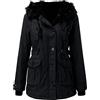 Fulidngzg Piumino Donna Invernale con Pelliccia Taglie Forti Lungo Cappotto Piumino con Cappuccio Imbottito Lana Giacca Invernale Elegante Curvy Giubbotto Caldo Offerta Parka