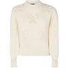 Saint Barth Mc2 Maglione A Girocollo Bow Lace Bloom BLOM003 Panna Bianco