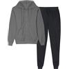 Generico Tuta Donna Completa Sportiva Invernale Offerta Pantaloni Tuta Larghi Felpa Giacca Donne in Pile con Zip e Cappuccio Pantalone Completo Cotone Sportivi Tute Felpata Palestra Jogging Tracksuit Fitness