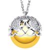 Dada Gioielli - Collana Chiama Angeli Gravidanza Amore Cuore Zirconato Catena Acciaio Regolabile 90+10 cm (Argento Piedino)