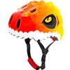 Favoto Casco da Bicicletta per Bambini Leggero - Casco Cartoon Regolabile Traspirante per Ragazzi e Ragazze Protezione di Sicurezza Skateboard Pattini Sport Outdoor S 50-54cm Rosso