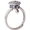 Generic Anello argento sterling 925, anelli girevoli l'ansia, ruota preghiera buddista tibetana, anello loto, anello aperto regolabile fortunato donne e uomini
