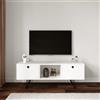 Hanah Home Supporto per TV, melammina, Bianco, Taglia Unica