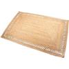 DRW Tappeto di iuta con rettangolo traforato in naturale 100x60x1 cm