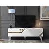 Hanah Home Supporto per TV, melammina, Oro Bianco, Taglia Unica