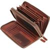 Lavalen® Portafoglio Donna Firmato Pelle Vera - Portamonete Grande Capacità con RFID - Porta Tessere Elegante - Portafoglio Donna Grande - Idea Regalo Perfetta - Due Cerniere, Marrone liscio