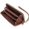 Lavalen® Portafoglio Donna Firmato Pelle Vera - Portamonete Grande Capacità con RFID - Porta Tessere Elegante - Portafoglio Donna Grande - Idea Regalo Perfetta - Una Cerniera, Marrone liscio