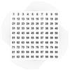 AIEX 25 fogli numeri adesivi 1-100 vinile numero adesivo etichette impermeabili ordinamento scatole portaoggetti armadietti interni esterni ufficio forniture scolastiche (bianco, 1 cm)