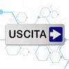 Nitek Targa Uscita Freccia Destra in Alluminio Satinato 150 x 50 mm, Autoadesiva Impermeabile e Lavabile per Porta, Ufficio, Bar, Ristorante e Negozio
