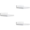 PHOENANCEE Piccoli scaffali galleggianti per parete, mini espositore da appendere, mensola quadrata in legno da parete per piccoli oggetti, 12,7 x 10 x 4 cm, set da 3 (bianco stagionato)