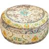 Mandala Life ART Fodera per cuscino da pavimento rotondo bohémien - 60x20 cm - 100% cotone - Custodia pouf per pouf per soggiorno, camera da letto, patio e altro