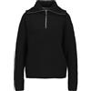JACK & JONES JJXX Jxsiko-Maglia a Mezza Zip Maglione Lavorato, Black/Detail:/Moonbeam Neck Piping, S Donna