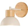 Chrasy E27 Metallo Lampada da Parete Interno Applique da Parete Metallo Legno Lampada Muro Applique da Parete Lampada Muro Perfetto per Camera da Letto, Soggiorno, Bagno, Corridoio, Scale