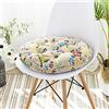 Morbuy Cuscini per Sedia Rotondi, Morbuy Estate Traspirante Cuscino Tatami Nordico Moderno Cotone e Lino per Interni ed Esterni, Giardino, Patio, Cucina e sedie da Ufficio (40x40cm,Gufo)